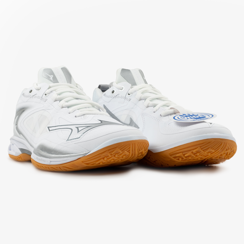 Mizuno Wave Claw Neo 3 Wide (White/Silver) – JoyBadminton Mizuno Wave Claw Neo 3 Wide (White/Silver) – JoyBadminton