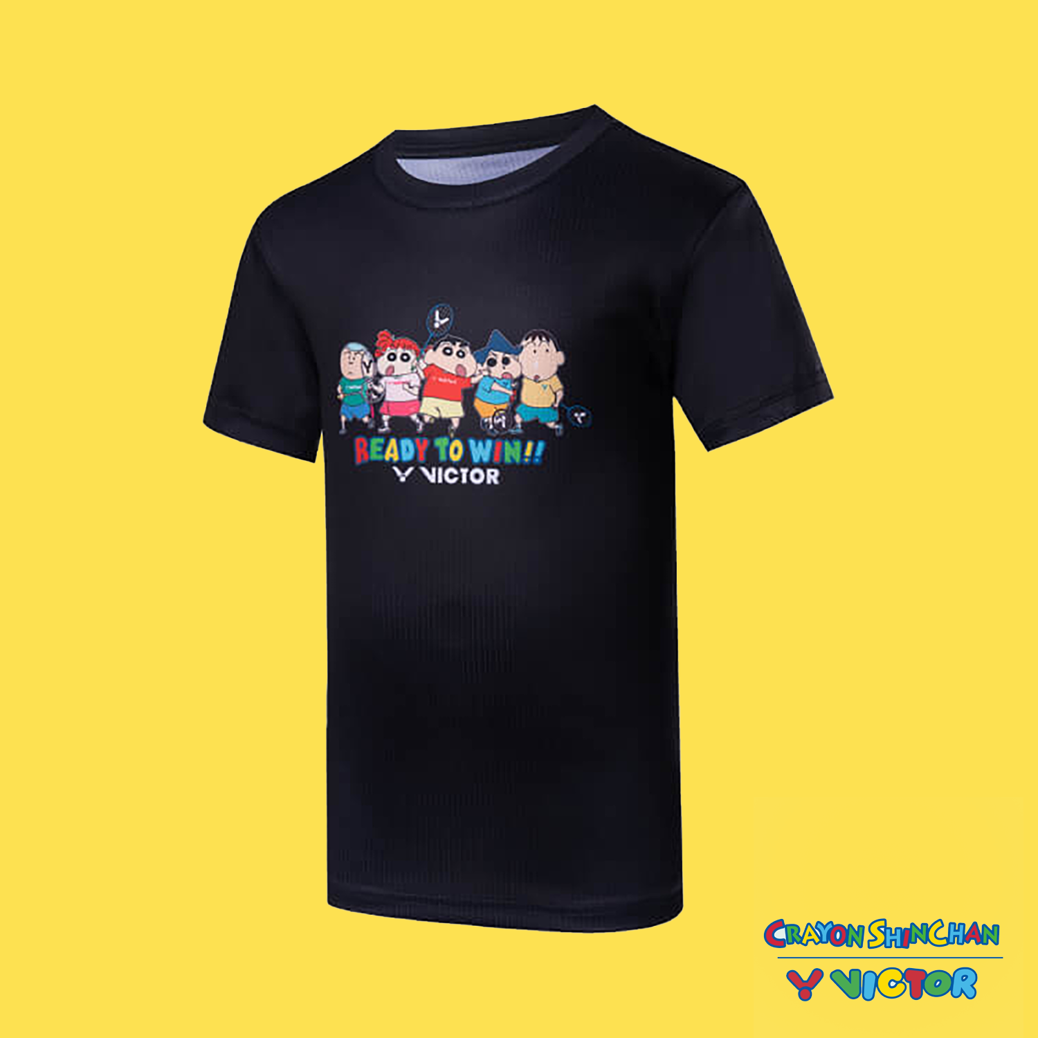 Victor x Crayon Shin Chan Unisex T-Shirt T-403CS-C (Black) 