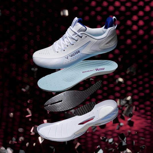 Victor A970cADV-AM Court Shoe (White/Corydalis Blue)