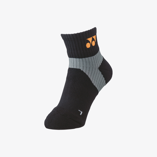 Yonex Women's Sports Crew Socks 29152BKCS (Black/Clear Orange) 