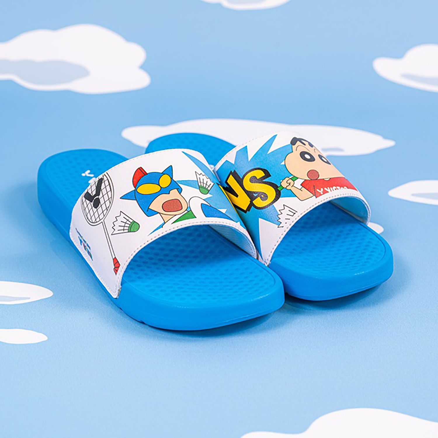 Victor x Crayon Shin Chan Slippers 008CS-FA (White/Blue) 
