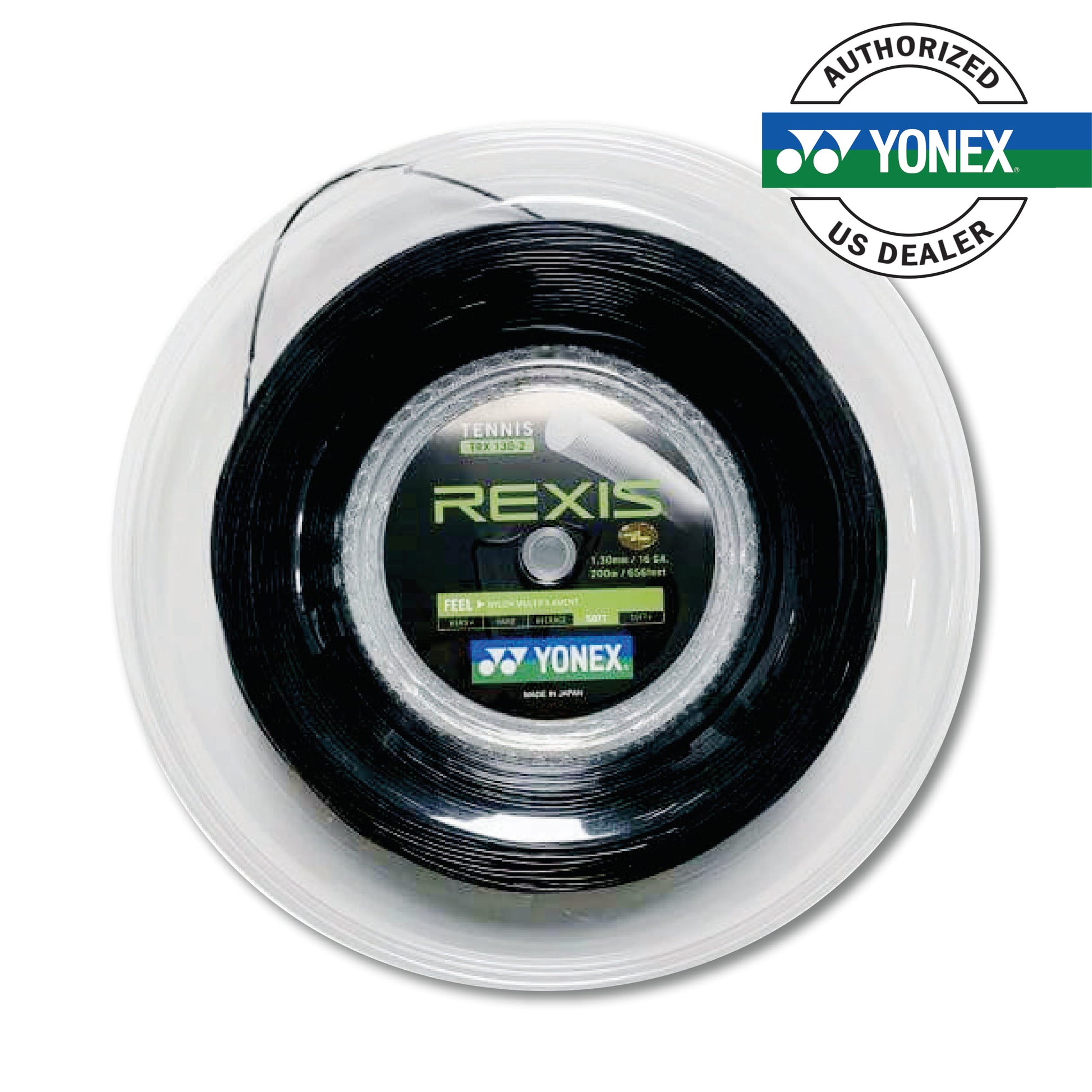 Yonex Rexis 130 Tennis String Reel 200m - 16 (Black)