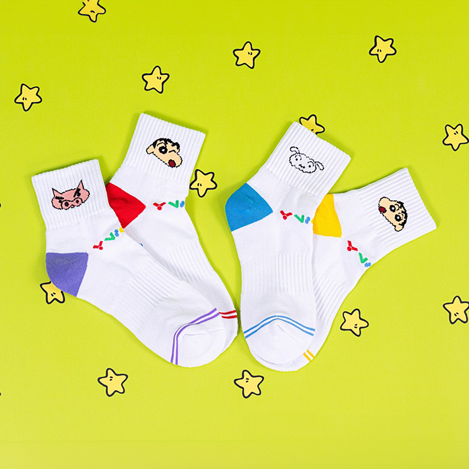 Victor x Crayon Shin Chan Junior Sports Socks SK-410CS-ME (Blue/Yellow)