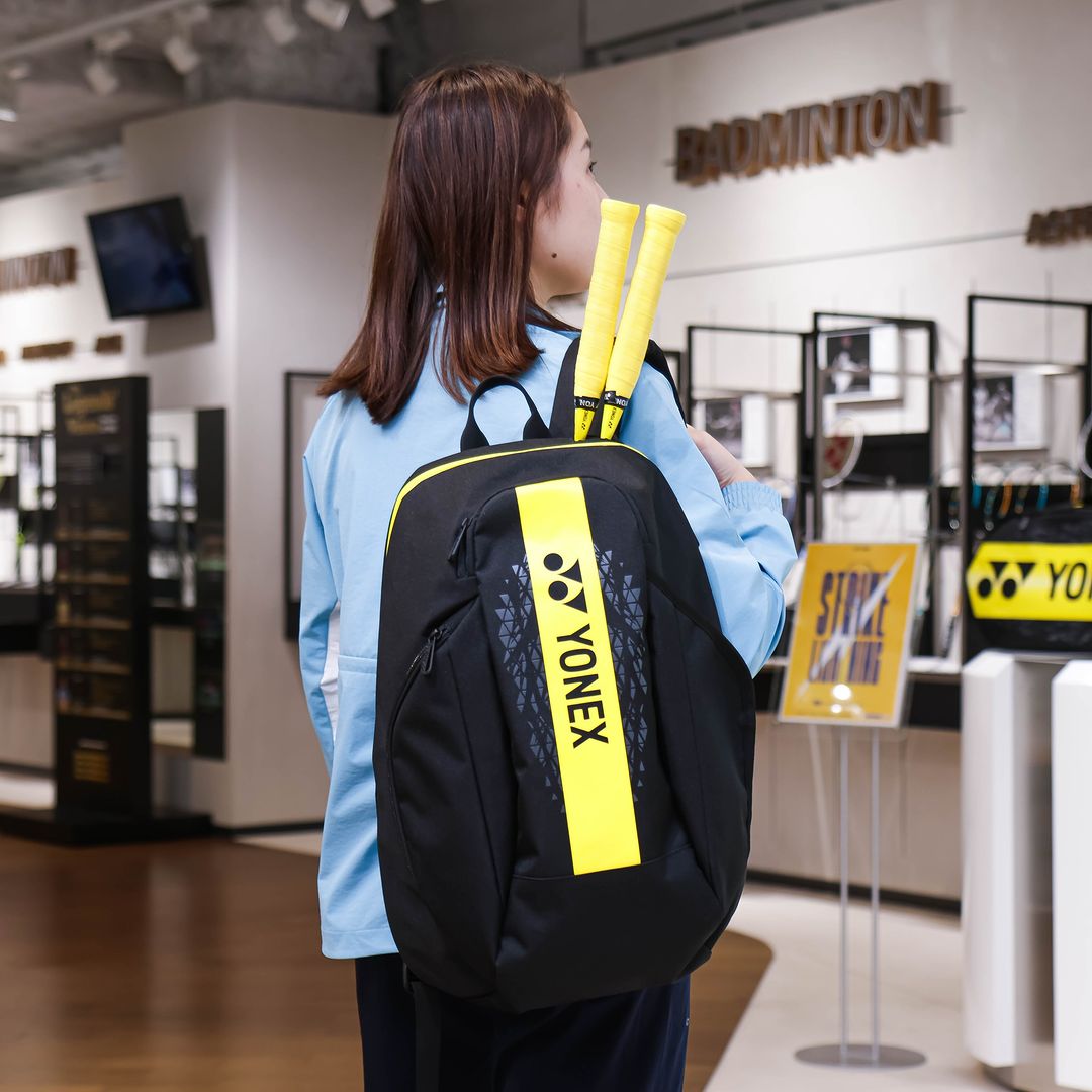 Badminton Racket Backpack Racky Yonex Badminton Tennis Racket Backpack BAG2208MLY (Lightning Yellow)