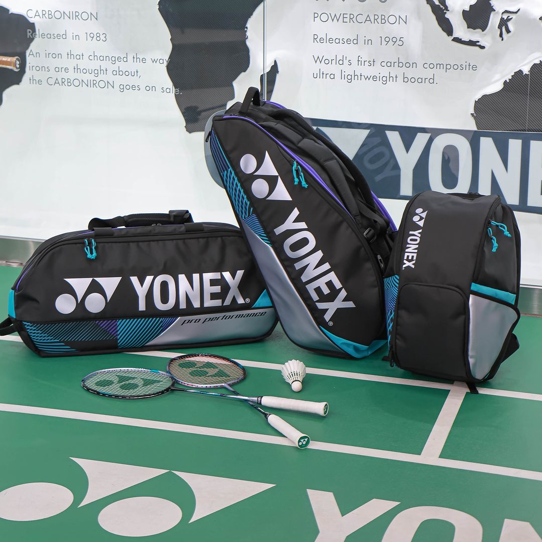 Yonex BAG92426BKS (Black/Silver) 6pk Pro Badminton Tennis Racket Bag 