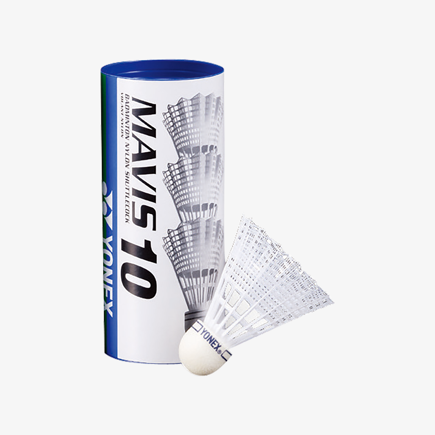 Yonex Mavis 10 Nylon Shuttlecocks 3pcs (White)