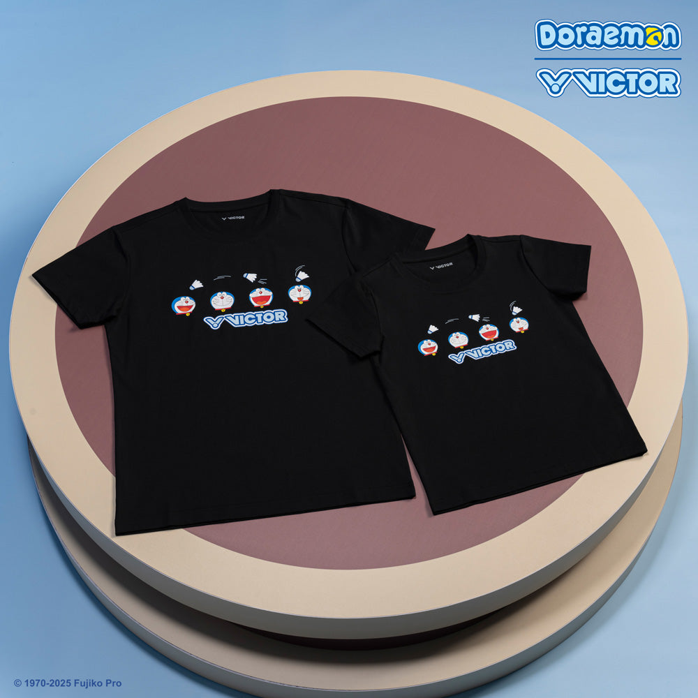 Victor x Doraemon Junior  T-Shirt T-502JRDRM-C (Black)