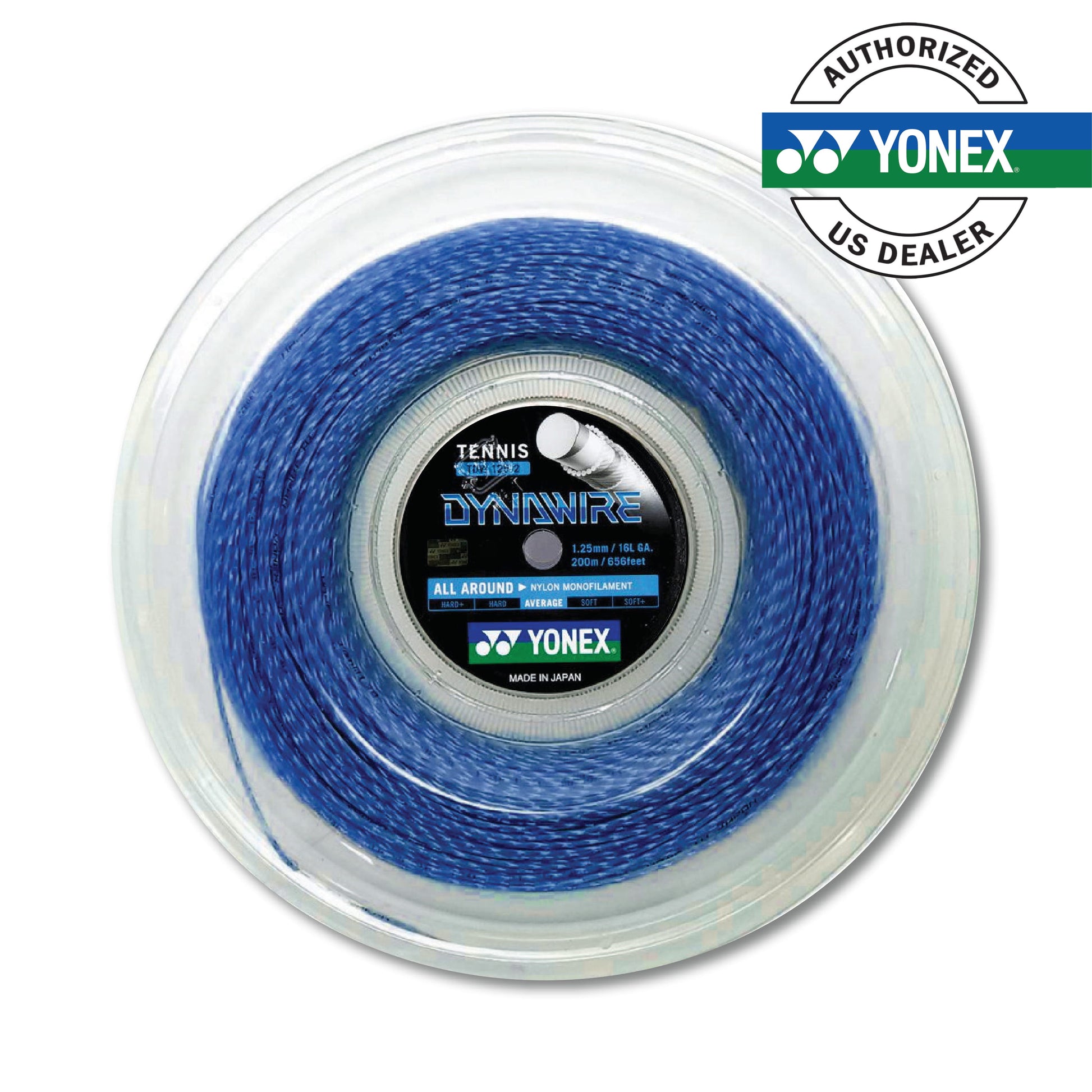 Yonex Dynawire 125 200m Tennis String - 16/1.25mm (Blue)