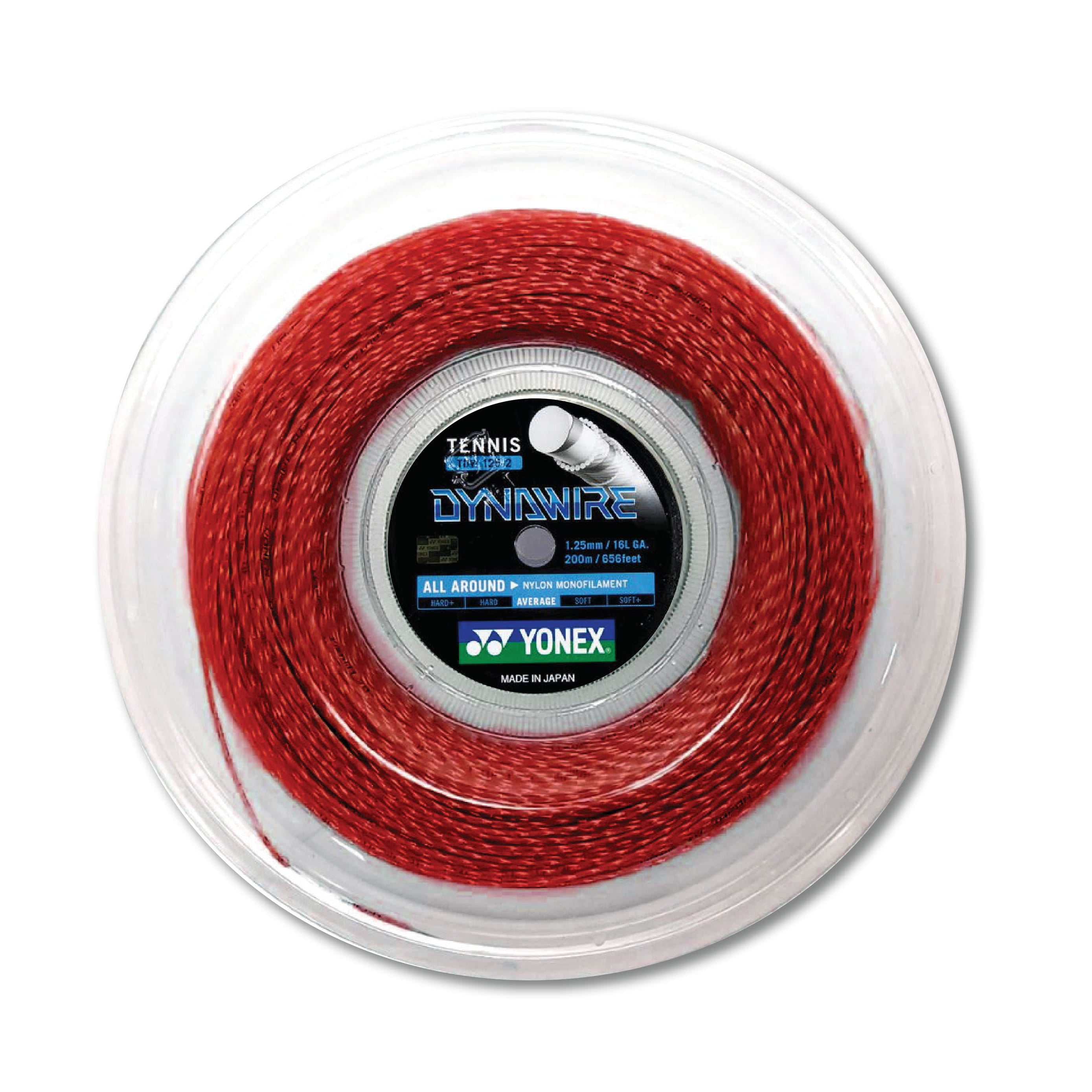Yonex Dynawire 125 200m Tennis String - 16/1.25mm (Red)