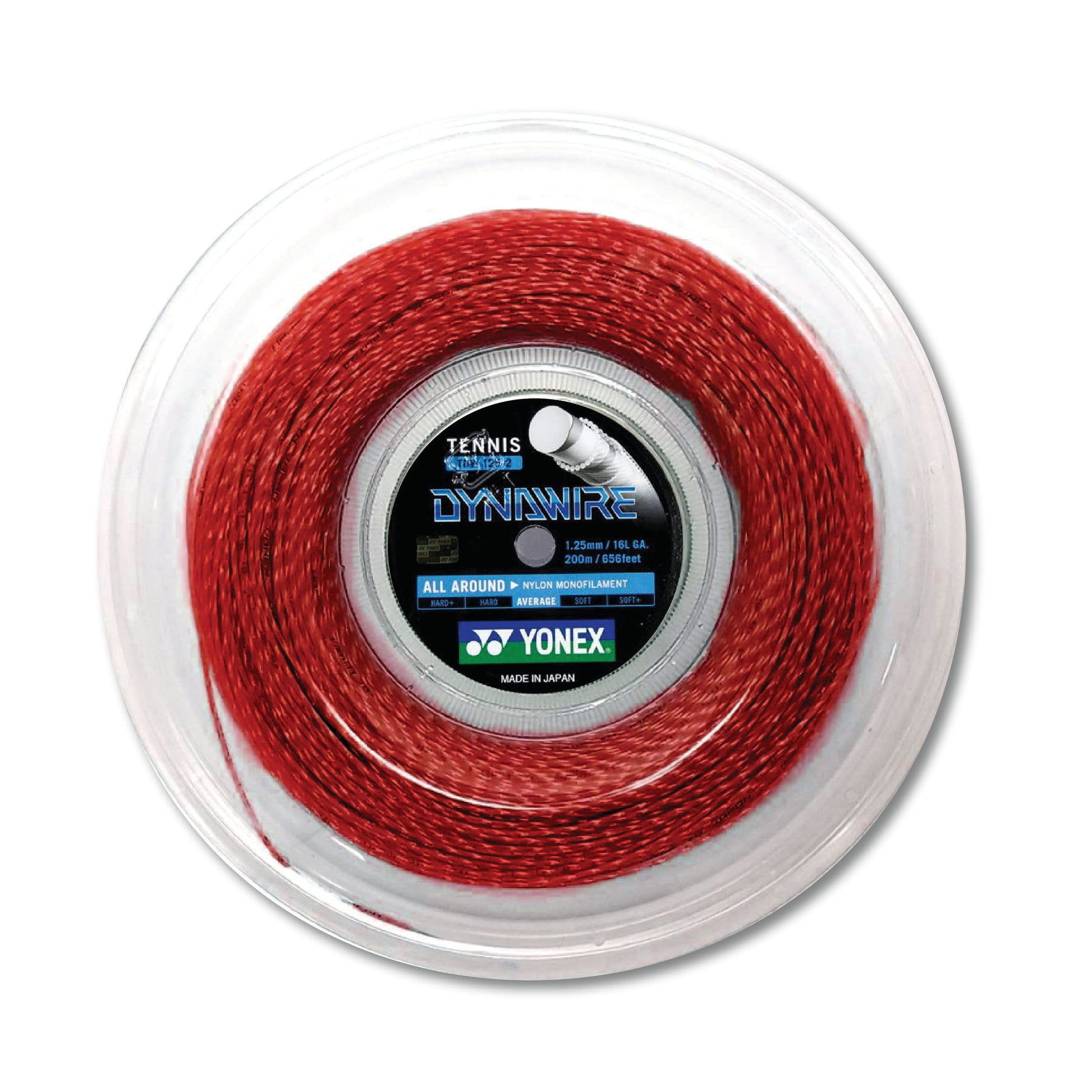 Yonex Dynawire 125 200m Tennis String - 16/1.25mm (Red)