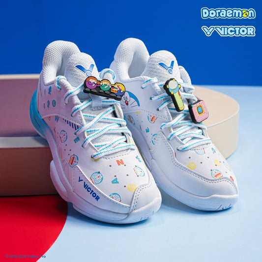 Victor x Doraemon Junior Court Shoes P-DRMJR-A (White) (COMING SOON)