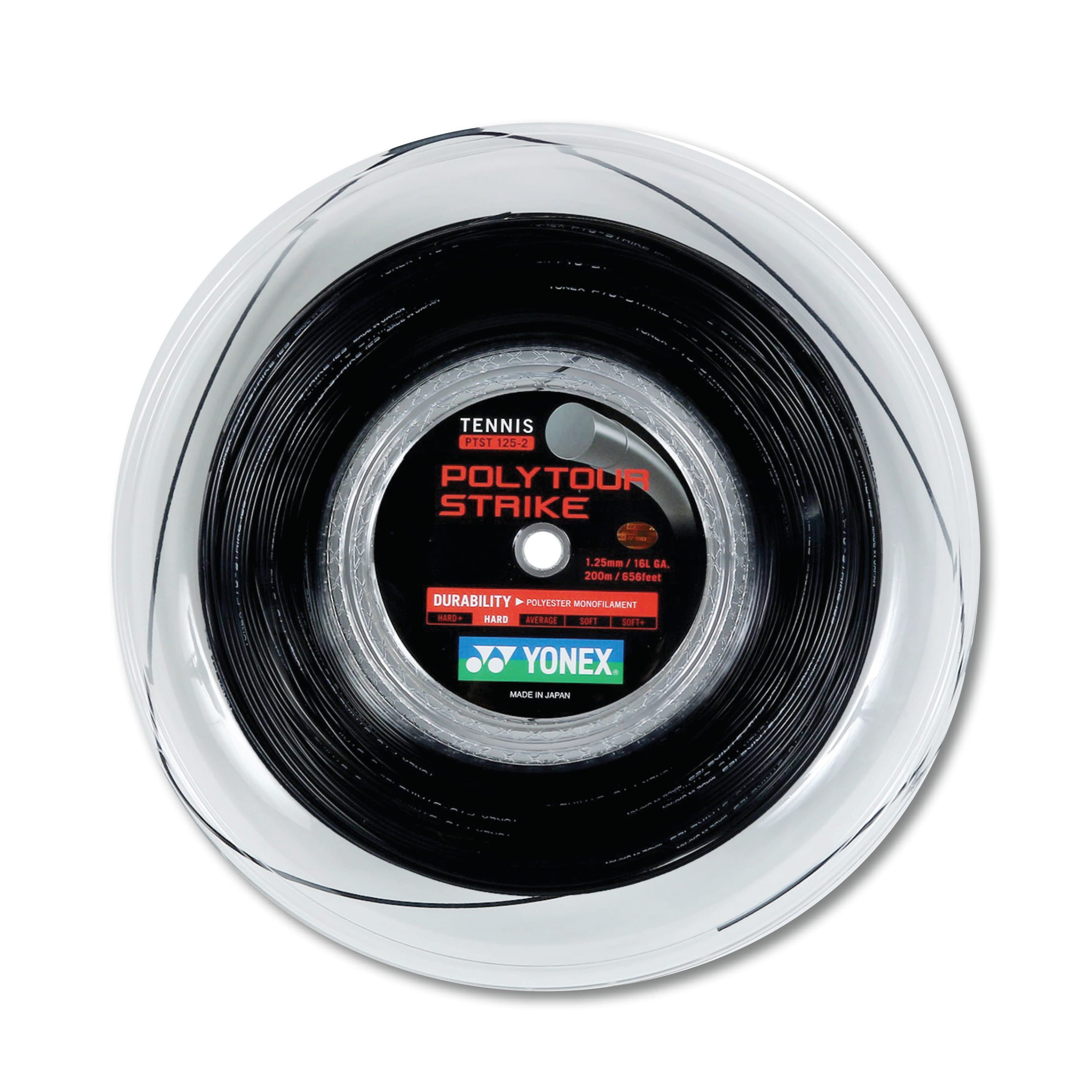 Yonex Polytour Strike 120 / 17 200m Tennis String Reel (Cool Black)