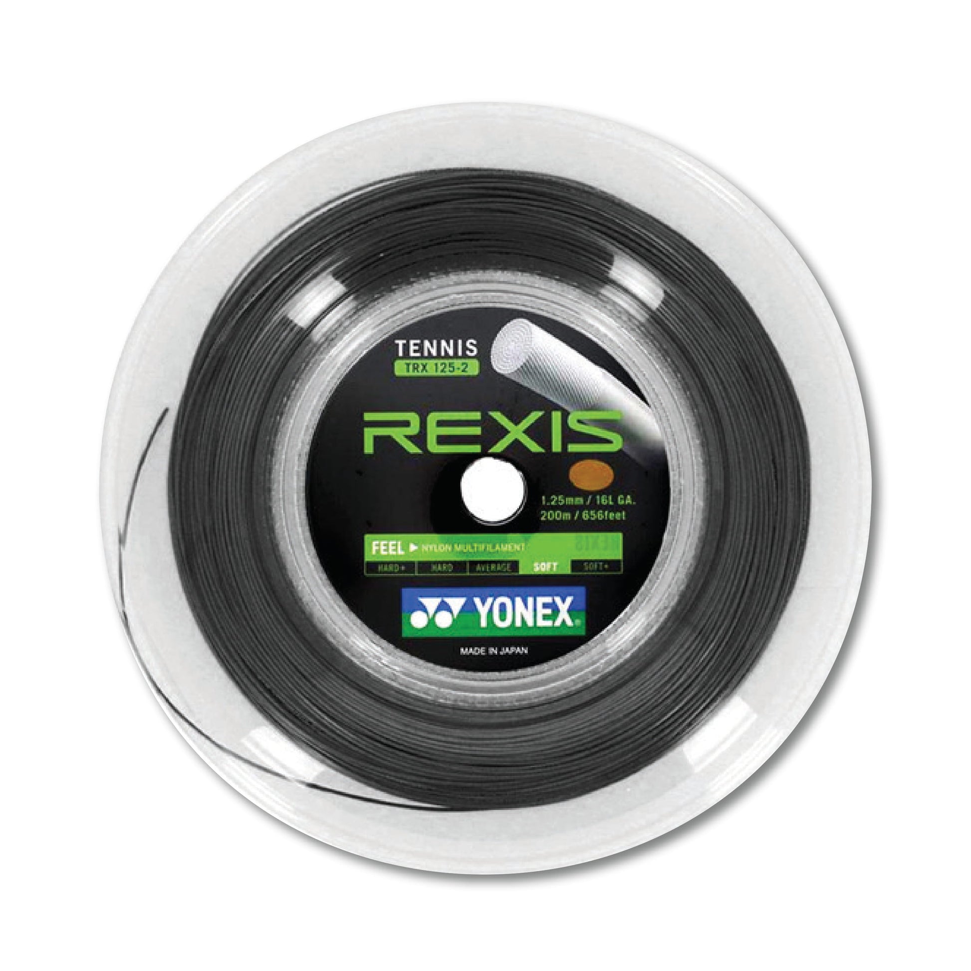 Yonex Rexis 125 Tennis String Reel 200m - 16L (Black)