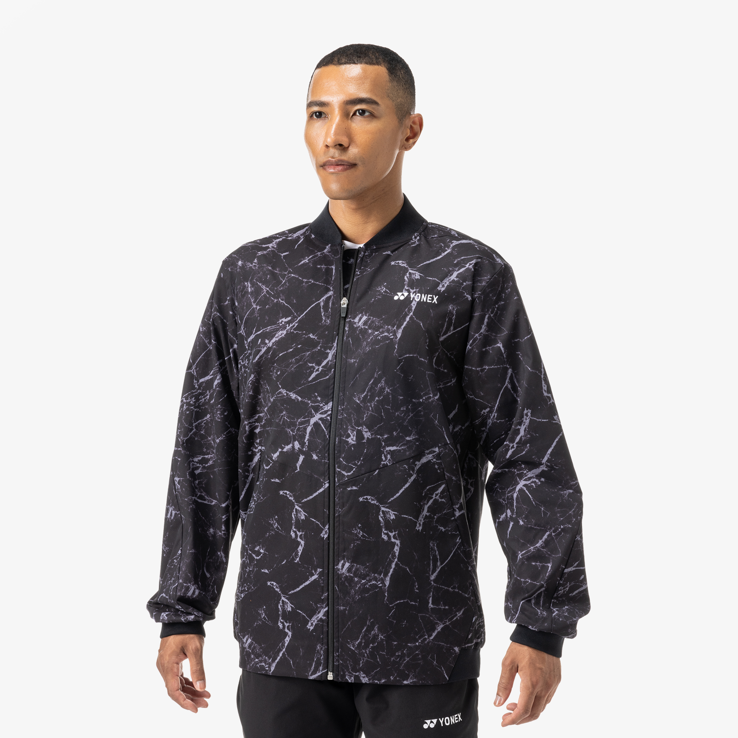 Yonex 2025 Men's Warm-Up Jacket YM0041 (Black)
