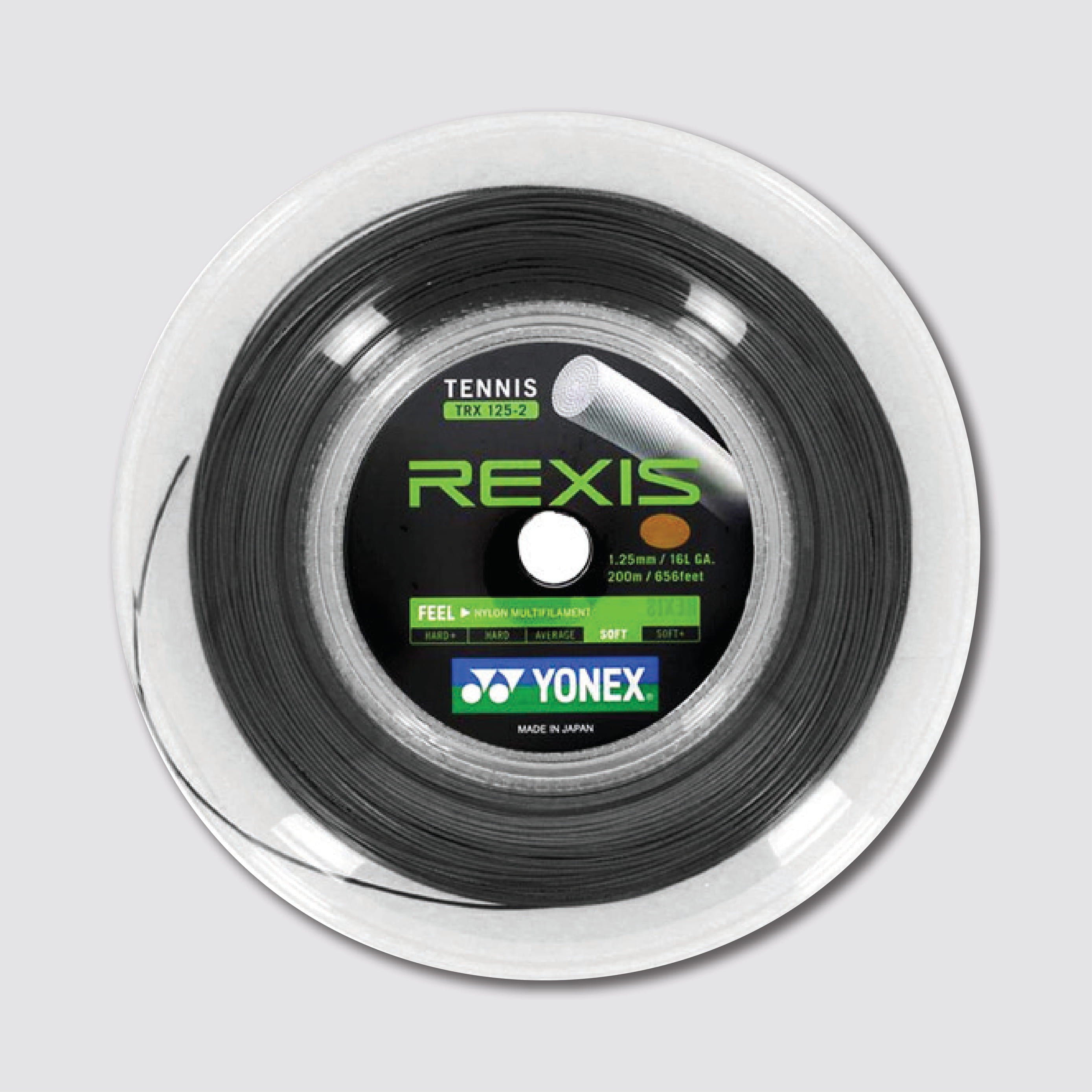 Yonex Rexis 125 Tennis String Reel 200m - 16L (Black)