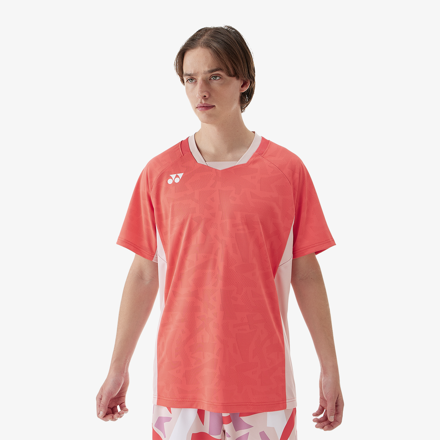 Yonex Men's Crew Neck Shirt 10634 (Coral Red)