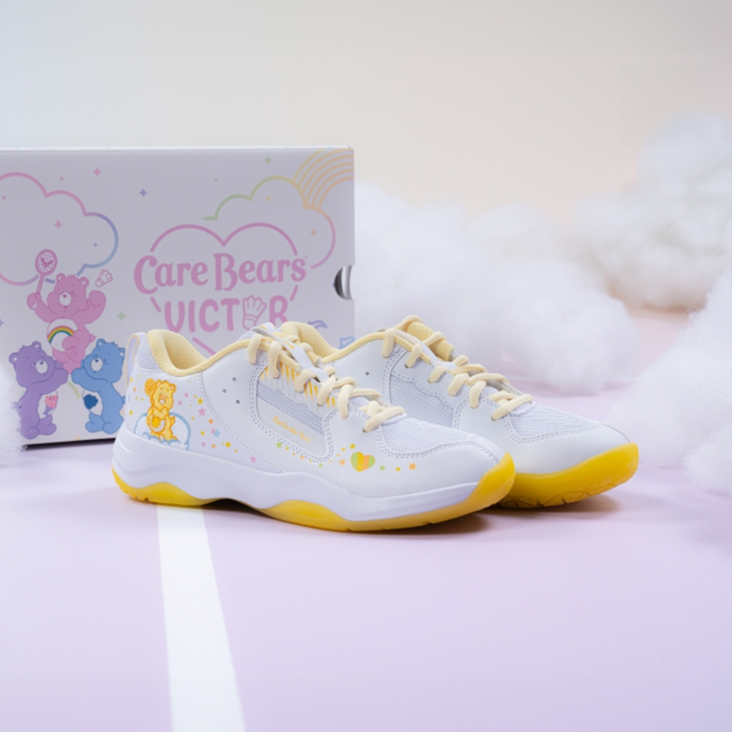 Victor x Care Bears Court Shoes A-CBC AE (White/Bright Yellow)