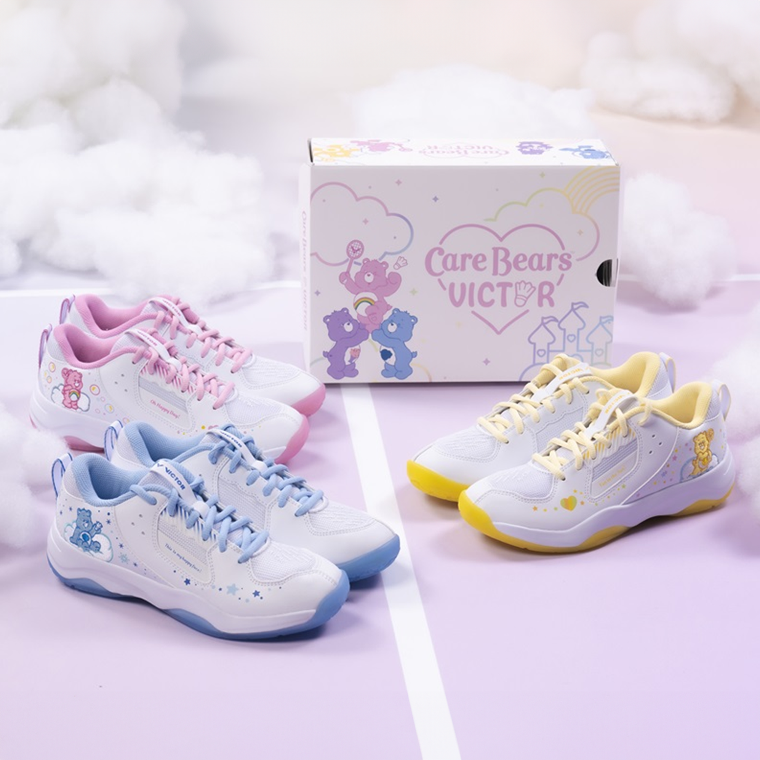 Victor x Care Bears Court Shoes A-CBC AE (White/Bright Yellow)