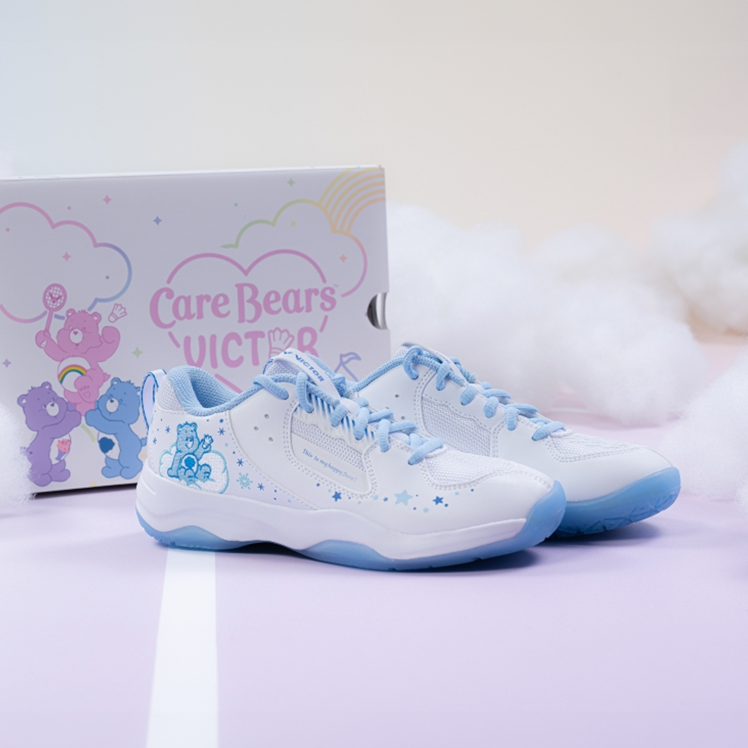 Victor x Care Bears Court Shoes A-CBC AM (White/Blue)