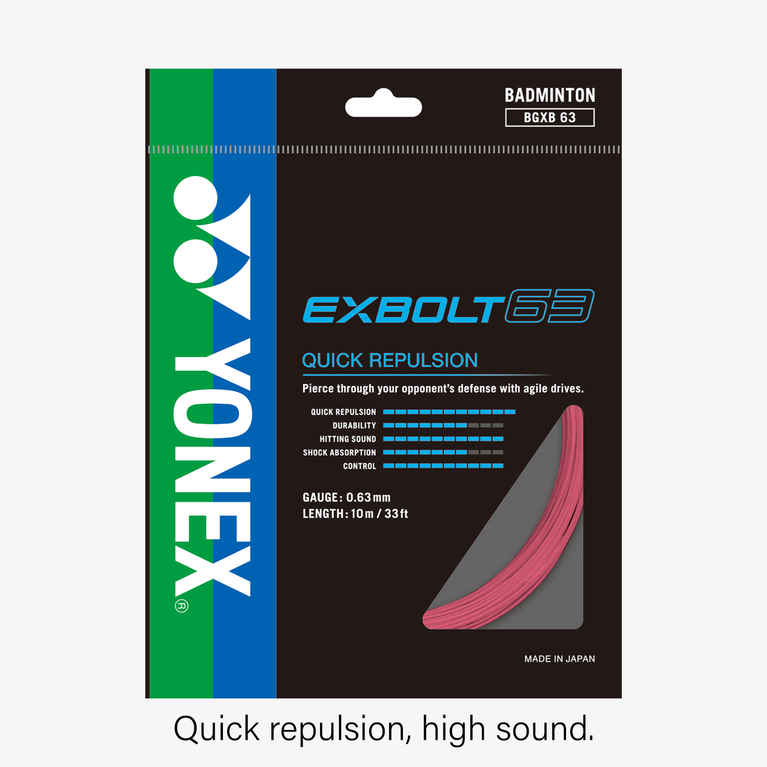 Yonex Exbolt 63 200m Badminton String (Light Pink)