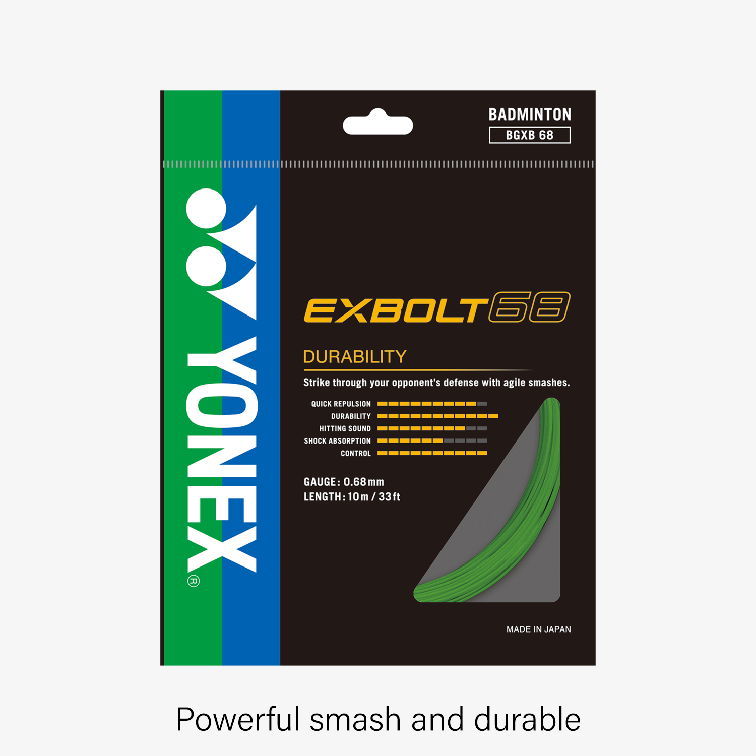 Yonex Exbolt 68 200m Badminton String (Lime Green)