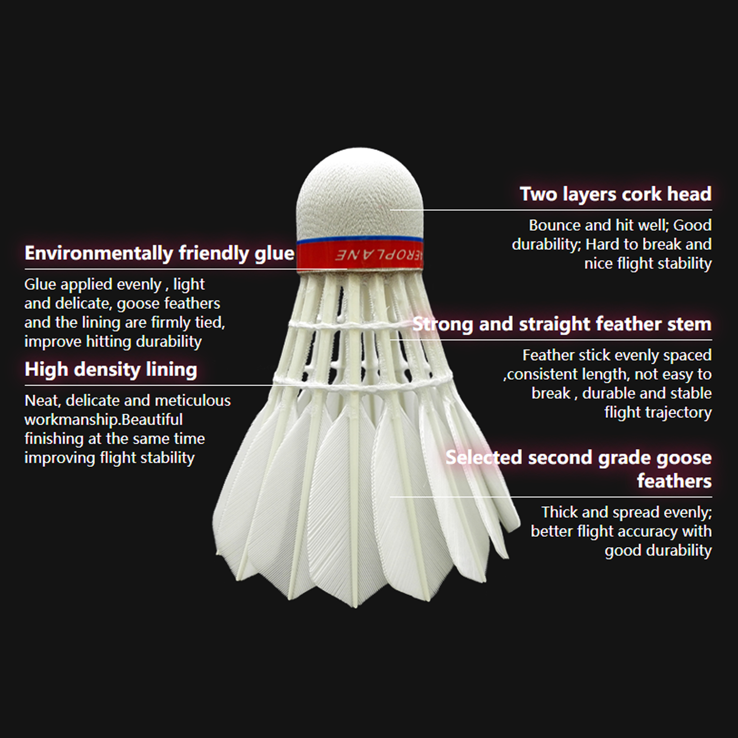 Aeroplane Red Label SG1130 Tournament Shuttlecock