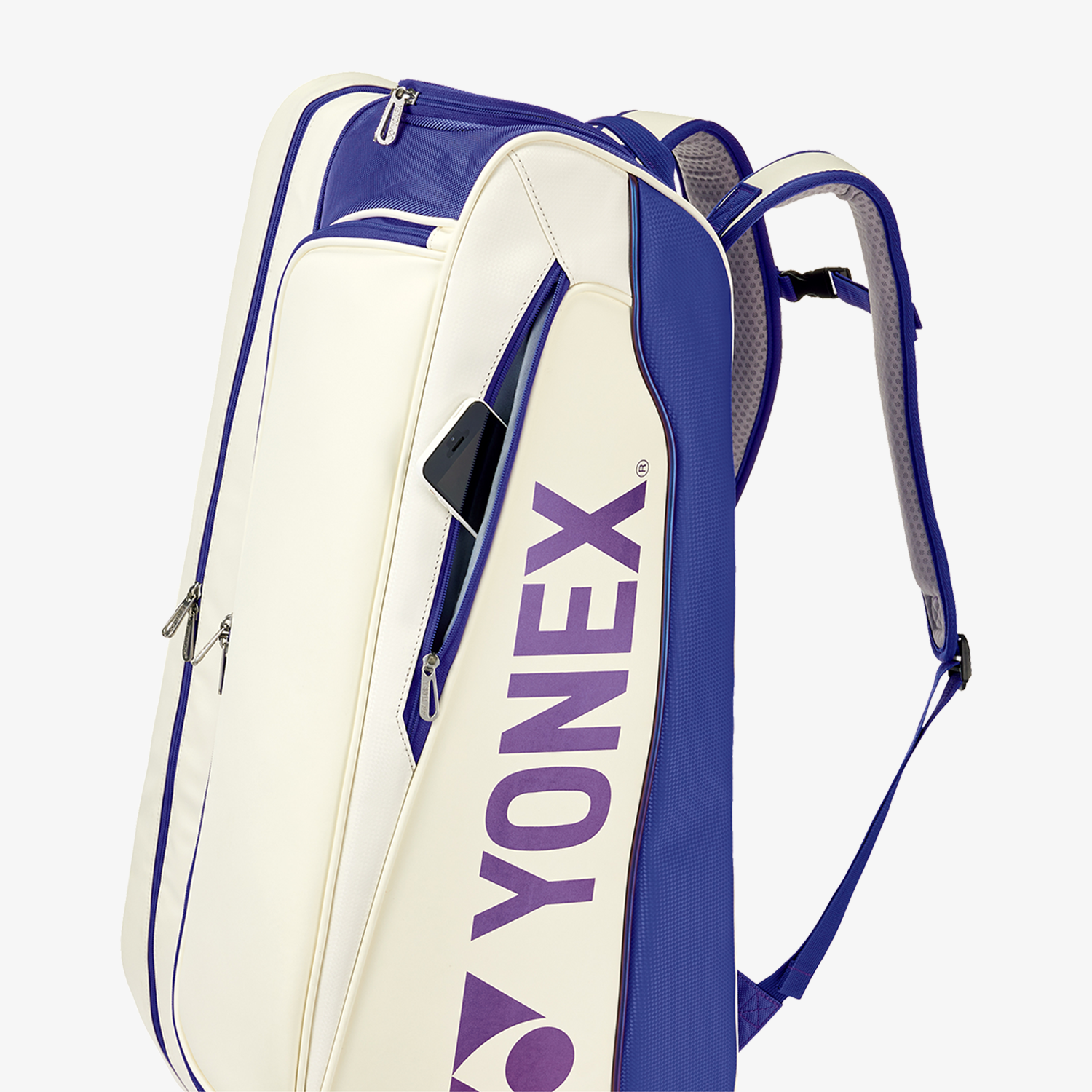 Yonex BAG02526WDB Expert Racket Bag 6pcs (White/Deep Blue)