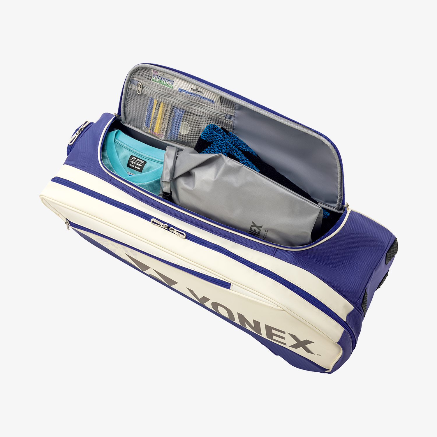 Yonex BAG02526WDB Expert Racket Bag 6pcs (White/Deep Blue)