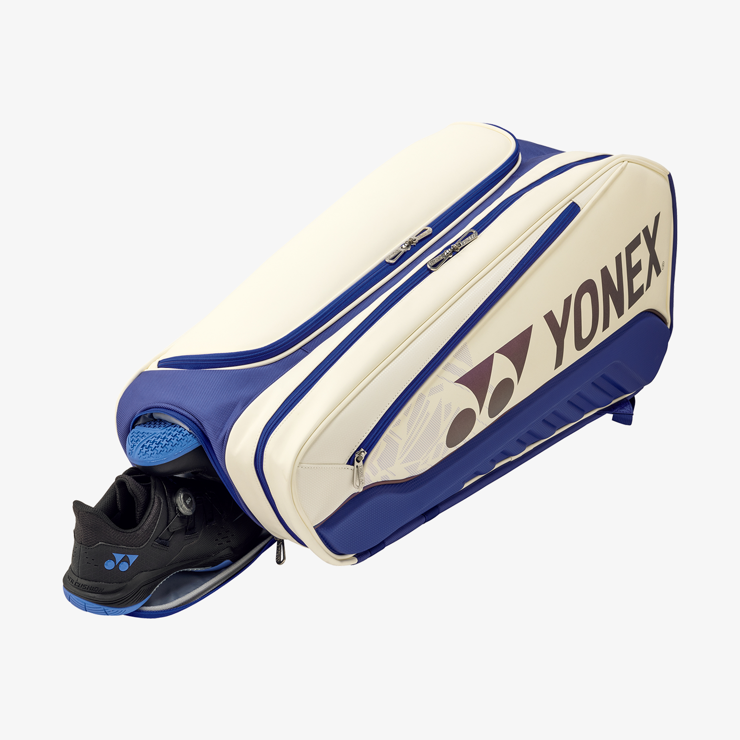 Yonex BAG02526WDB Expert Racket Bag 6pcs (White/Deep Blue)