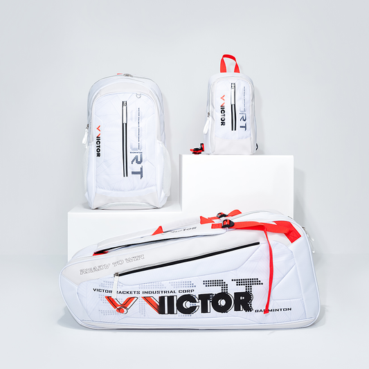 Victor BR5223-AH 6pk Badminton Tennis Racket Bag (Bright White/High Rise)