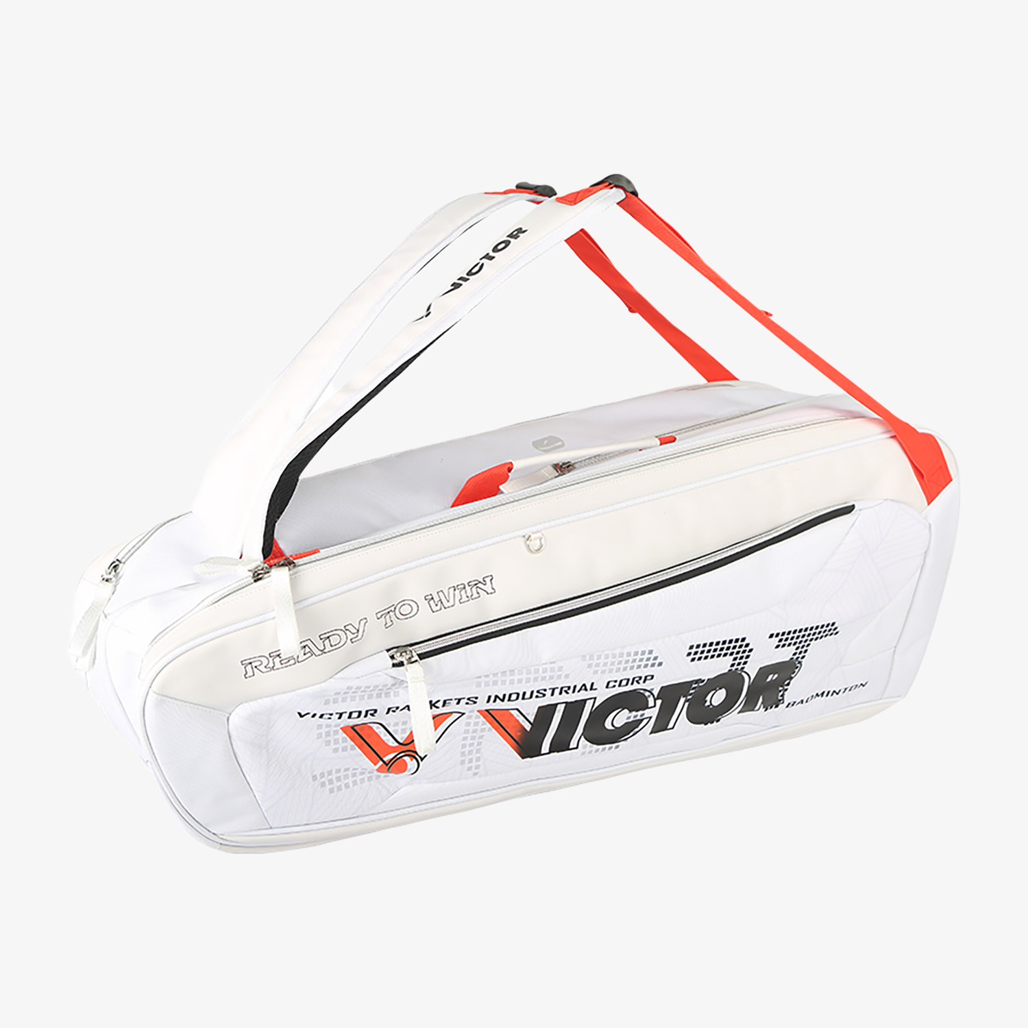 Victor BR5223-AH 6pk Badminton Tennis Racket Bag (Bright White/High Rise)