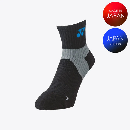 Yonex Men's Sports Crew Socks 19152BBM (Black/Blue) 