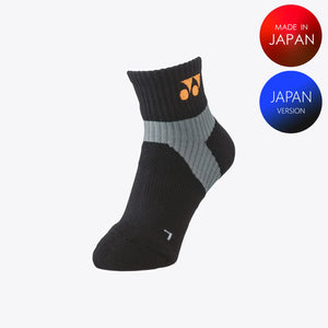 Yonex Women's Sports Crew Socks 29152BKCS (Black/Clear Orange) 