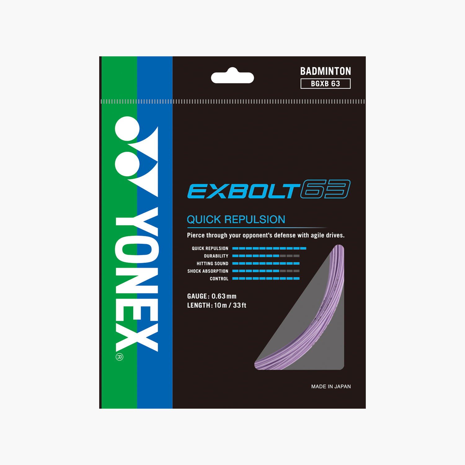 Yonex Exbolt 63 10m Badminton String (6 Colors)
