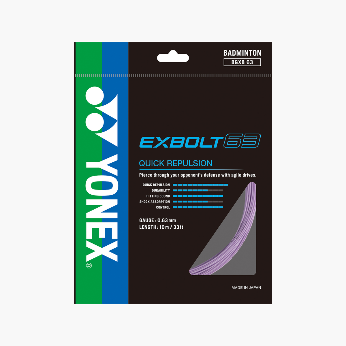 Yonex Exbolt 63 10m Badminton String (6 Colors)