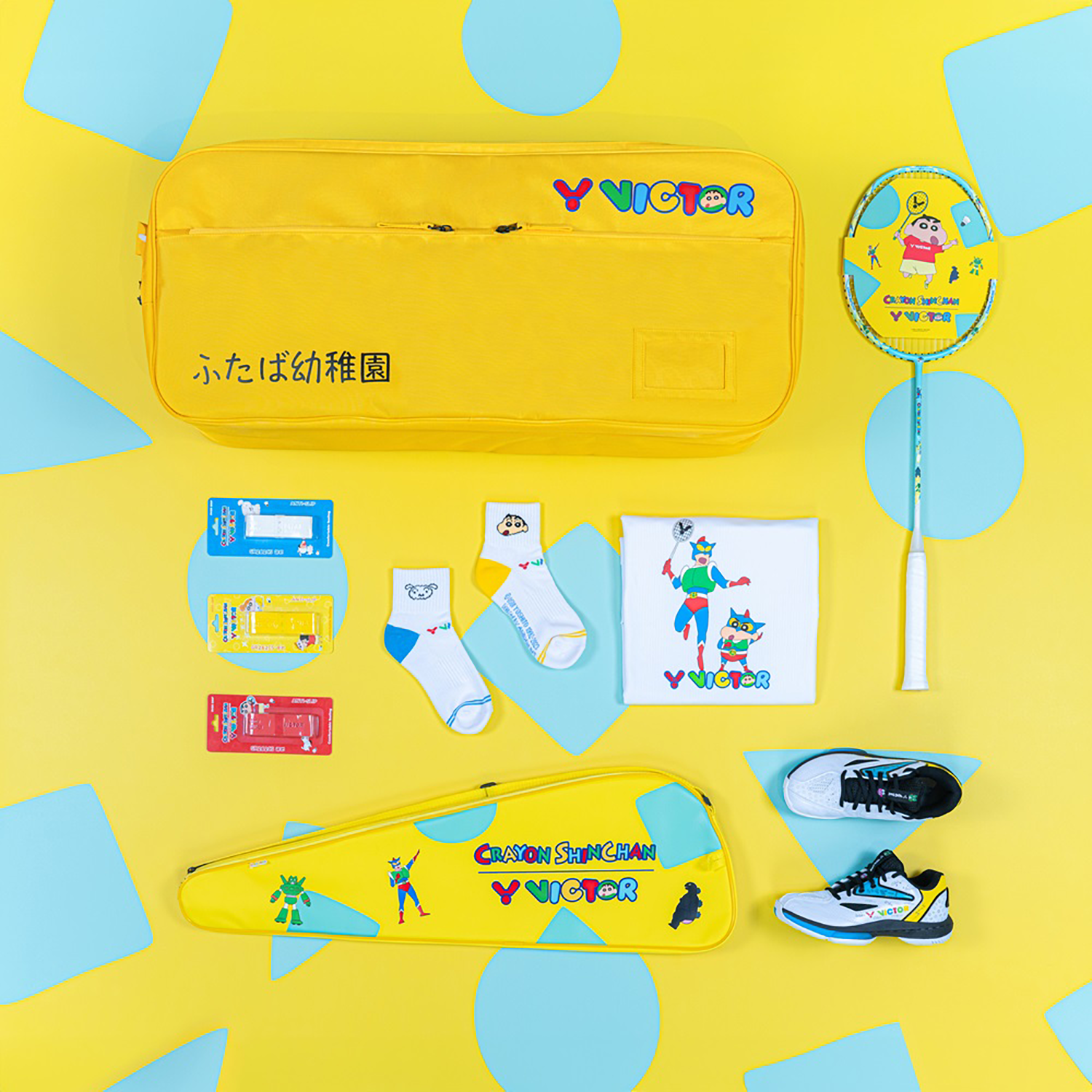 Victor x Crayon Shin Chan Junior Sports Socks SK-410CS-ME (Blue/Yellow) 