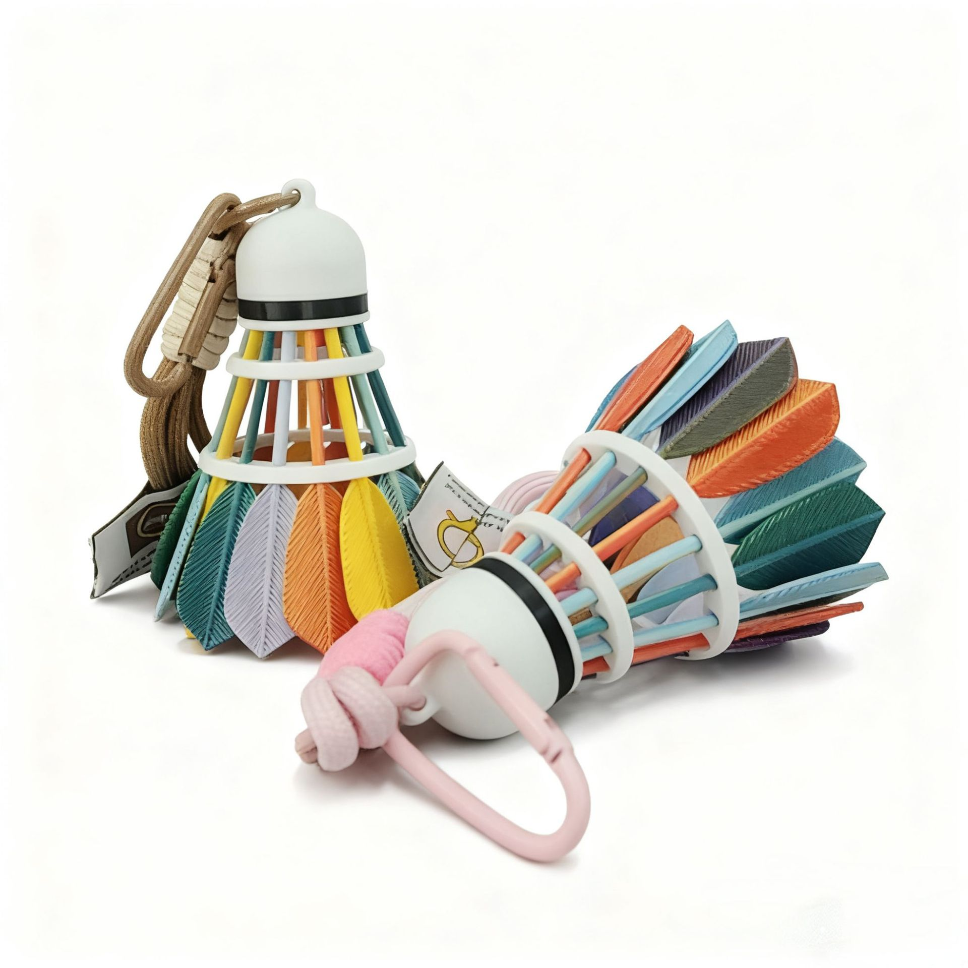 Badminton Shuttlecock Keyring (Multicolor)