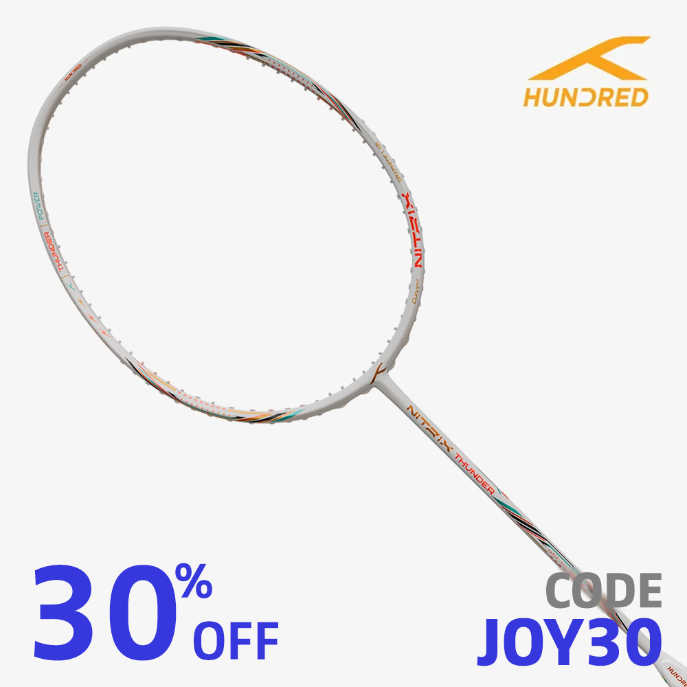 Hundred Nitrix Thunder (White/Orange) (Pre-Strung)