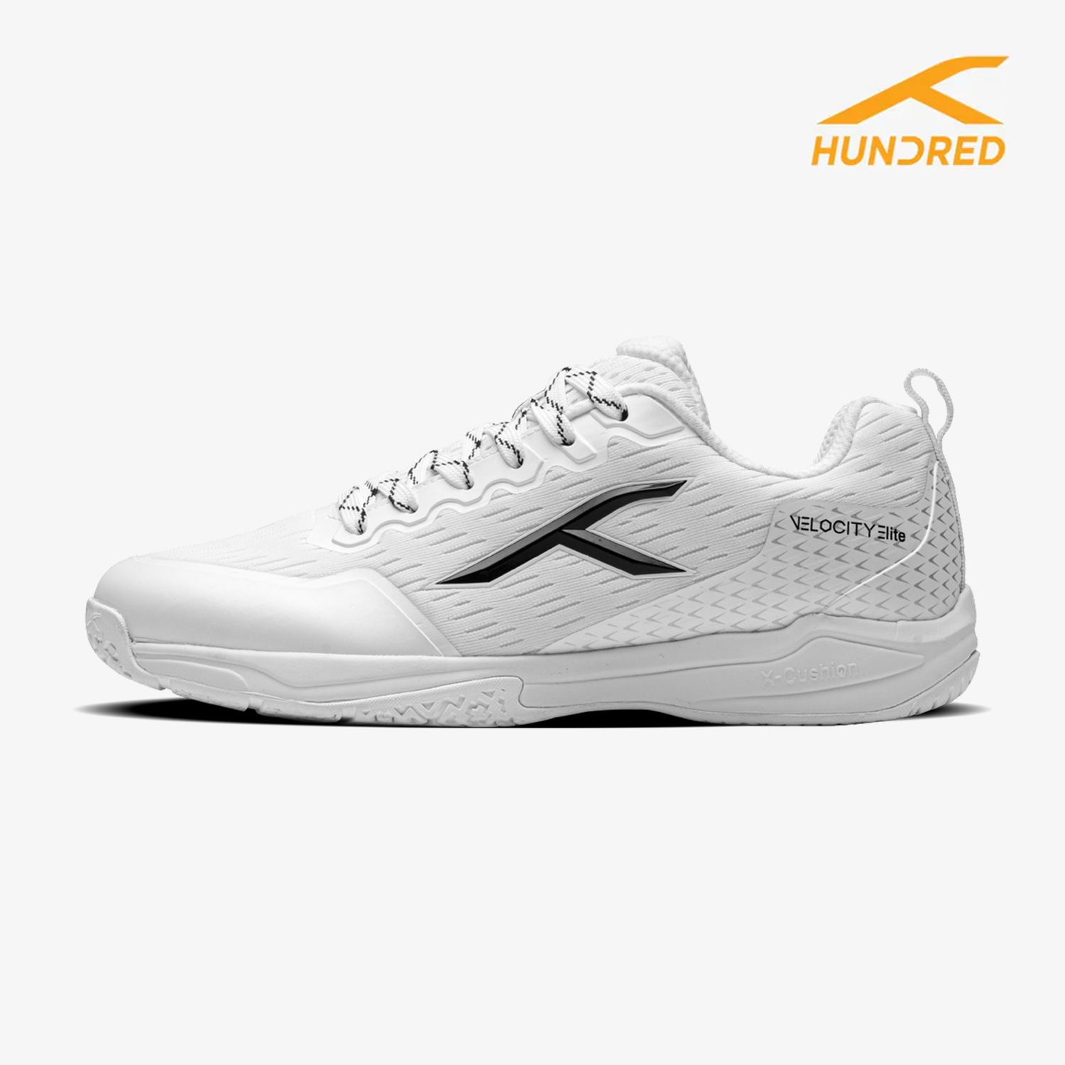 Hundred Velocity Elite Court Shoe (White/Black) – JoyBadminton