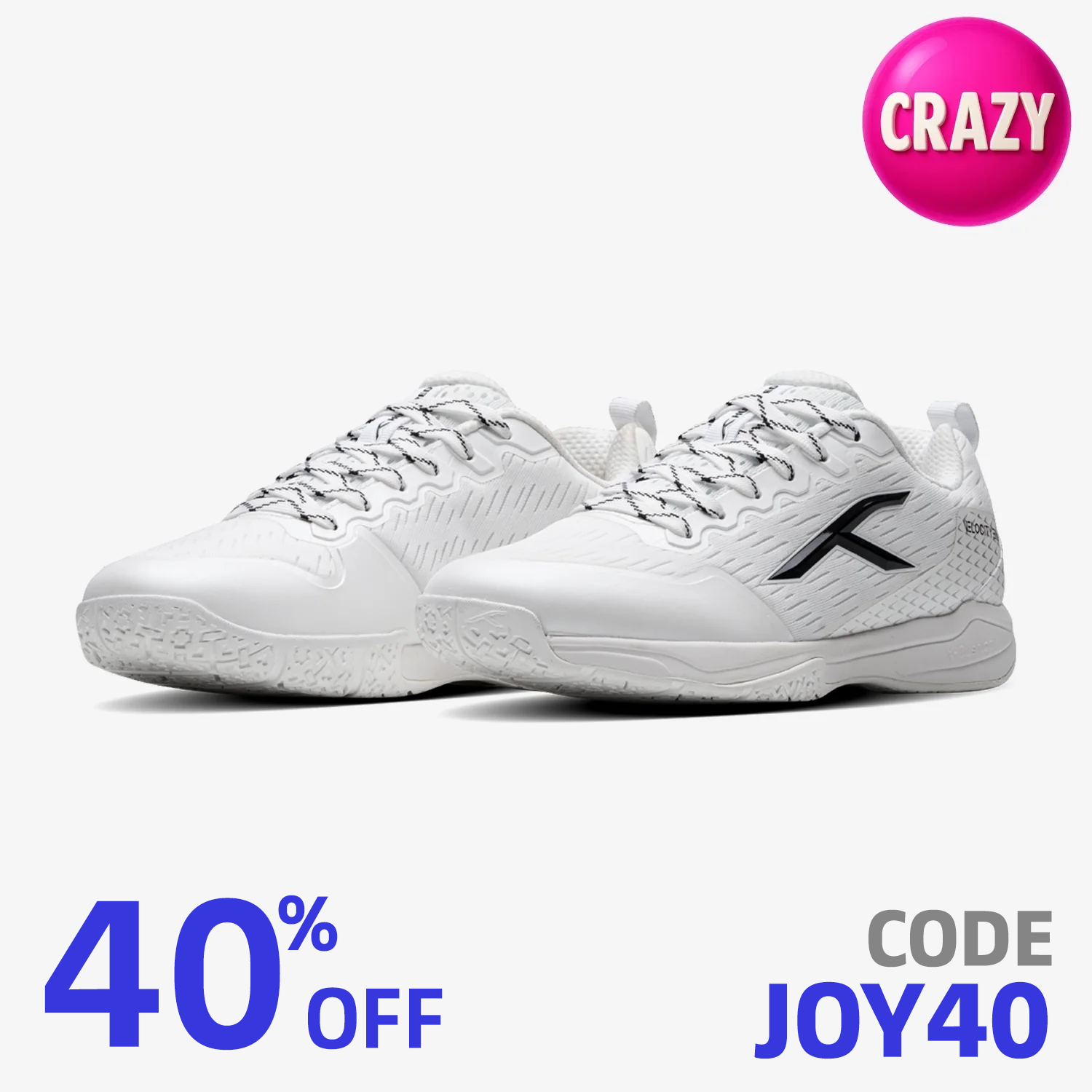 Hundred Velocity Elite Court Shoe (White/Black)