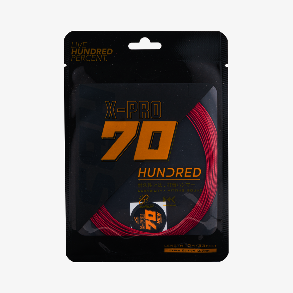 Hundred 70 X Pro 10m Badminton String (Formula 1 Red)