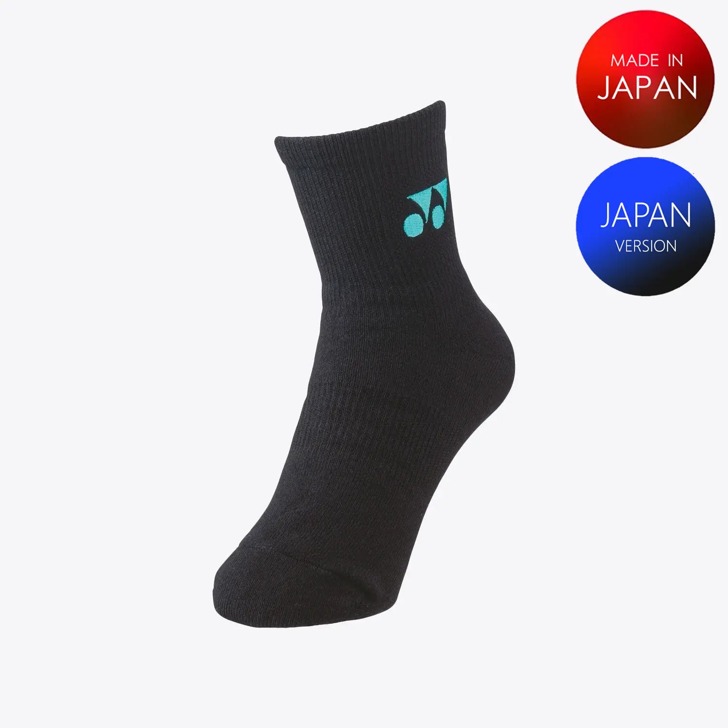 Yonex Women's Sports Crew Socks 29122BKIS (Black/Ice Blue) 