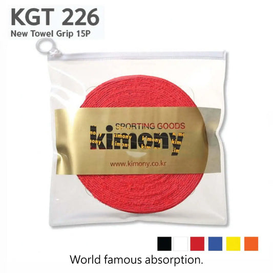 Kimony KGT226 Premium Badminton Towel Grip Roll (15 Wraps) 