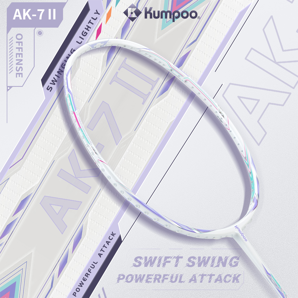 Kumpoo AK7 II Badminton Racket (White) (808)