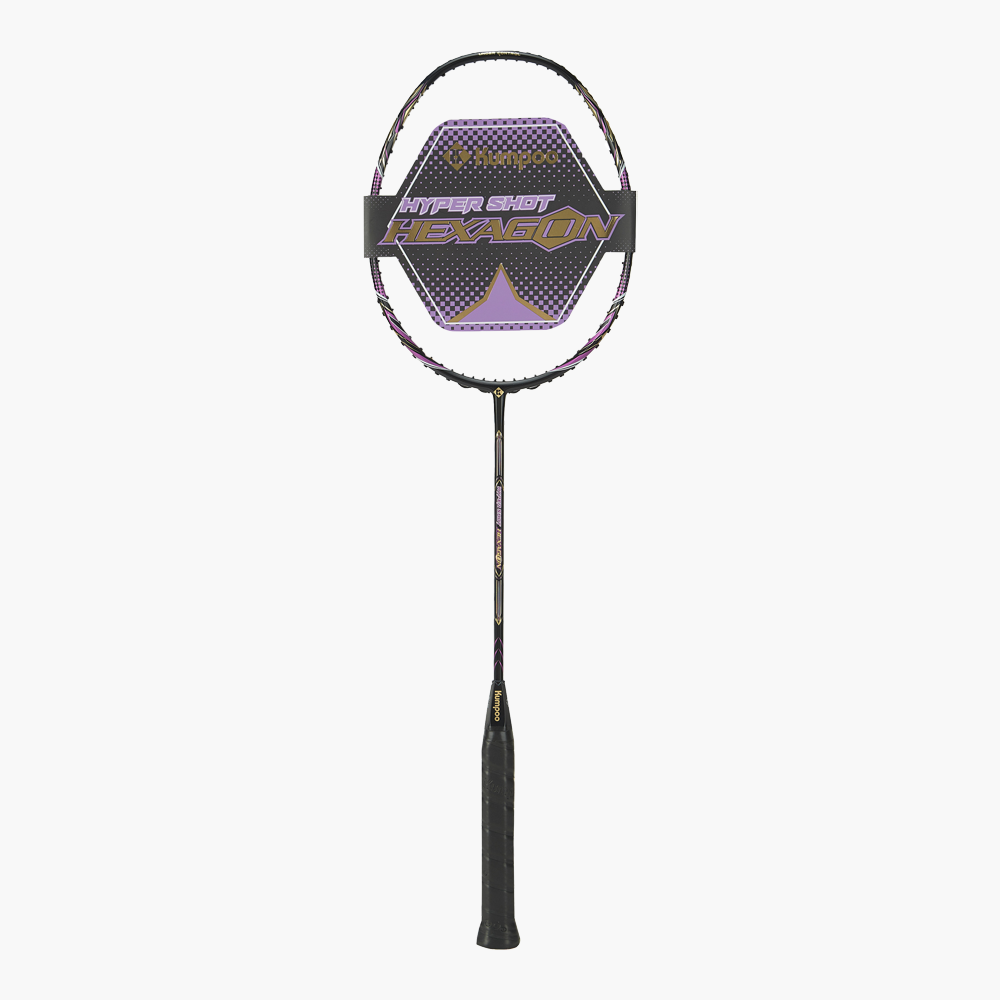 Kumpoo Hyper Shot Hexagon Badminton Racket (Black/Purple)