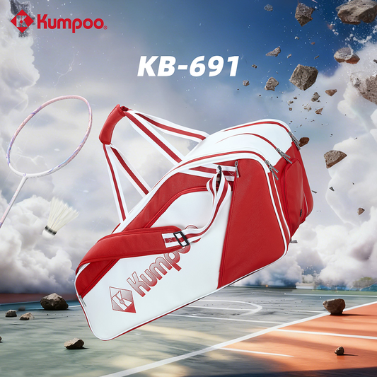 Kumpoo Racket Bag KB-691 (White/Red)
