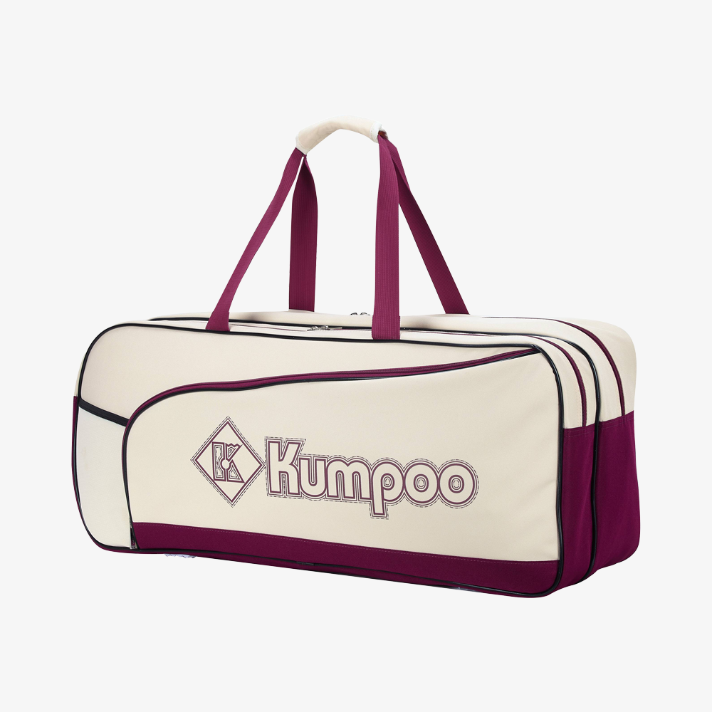 Kumpoo Rectangular Racket Bag KB-664 (Off White/Red)