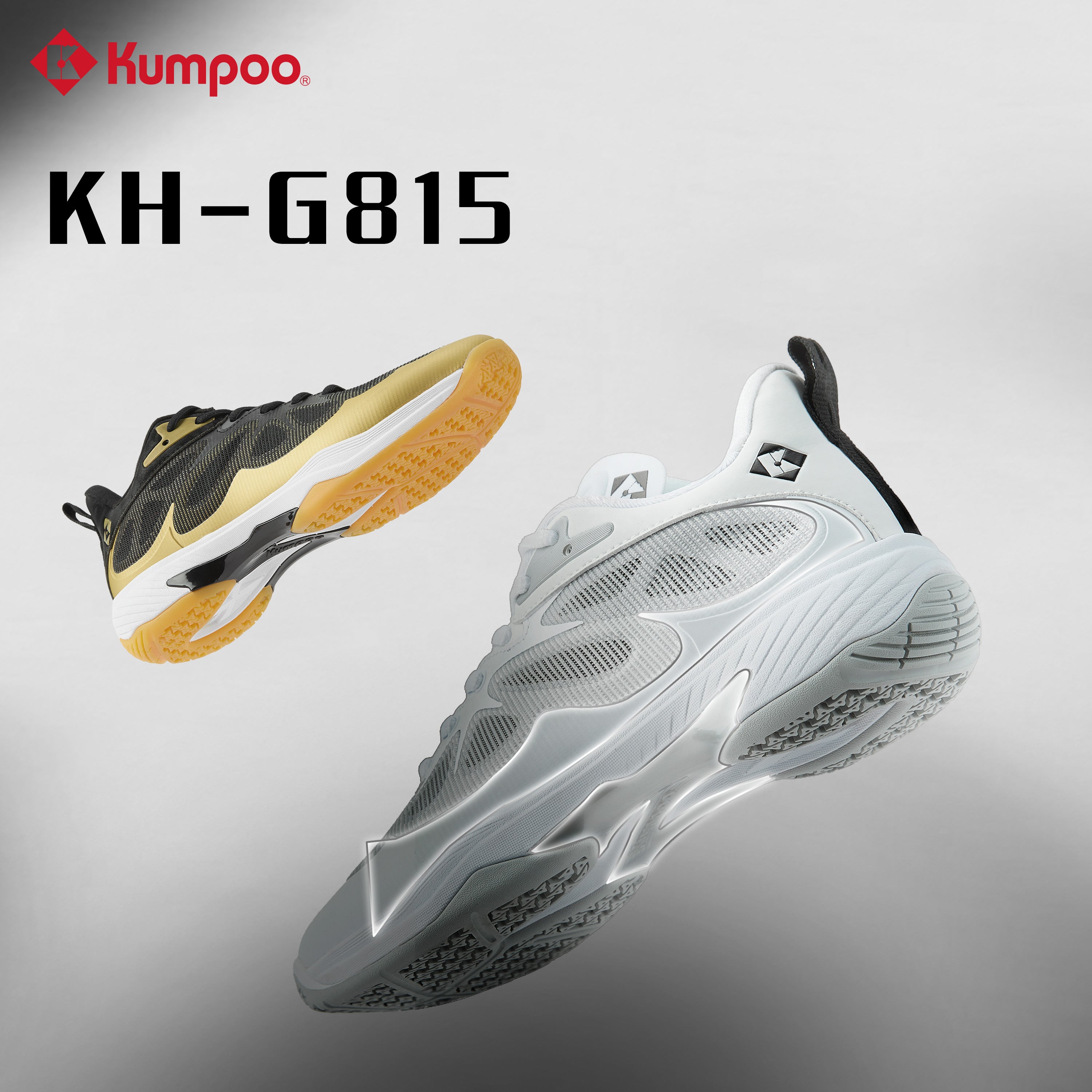 Kumpoo KH-G815 Court Shoe (White/Silver)