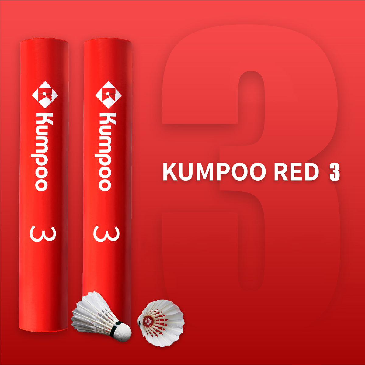 Kumpoo Red 3 Shuttlecock