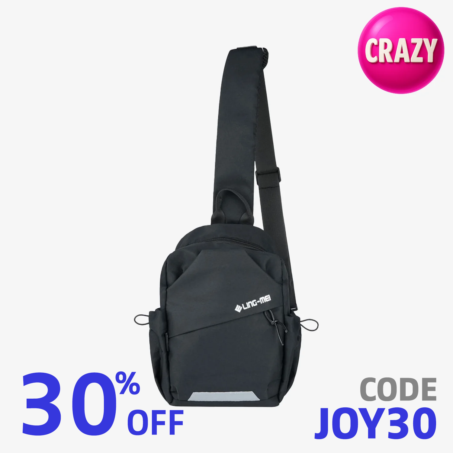 LingMei LBR2408 Sling Bag (Black)